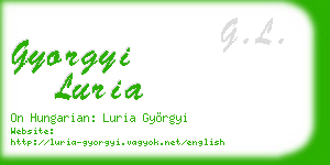gyorgyi luria business card